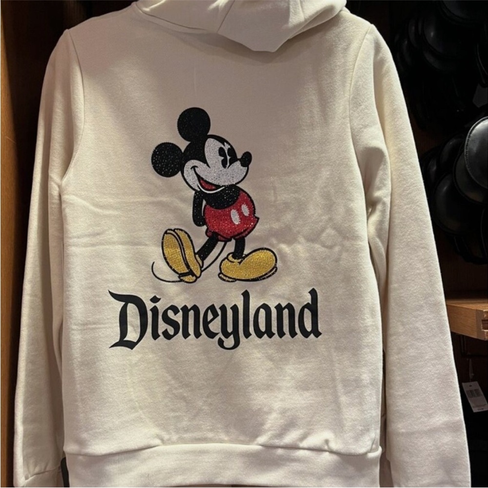 Disneyland crystal Mickey hoodie NWT